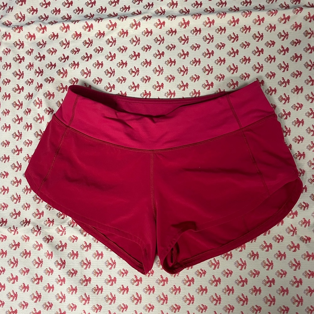 Gorgeous red lululemon shorts